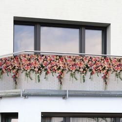 Brise vue de balcon roses