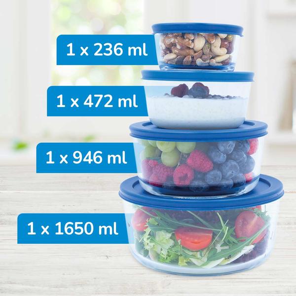 Kit de récipients fraîcheur Livington en verre 