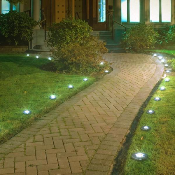 Disk Lights Solarleuchte 8er Set