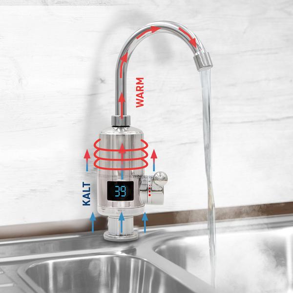 Aquadon SmartHeater Fix-Head Wasserhahn mit integriertem Durchlauferhitzer