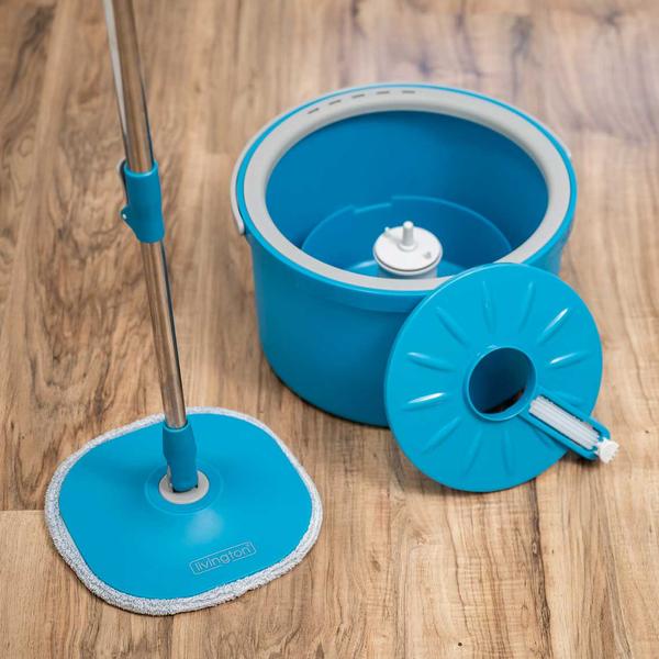 Livington Clean Water Spin Mop Frischwasser-Wischsystem inkl. Reiniger & Pads GRATIS