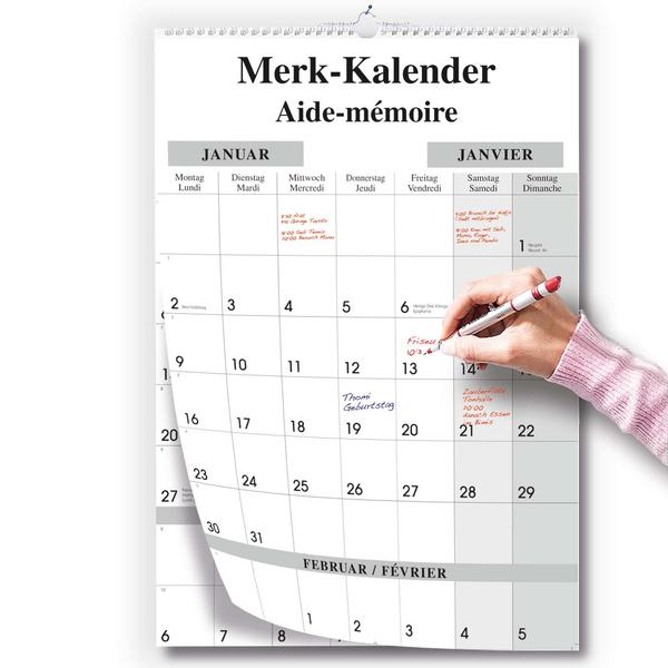 Calendrier aide-mémoire 